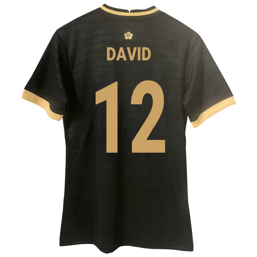 Kinder Panama Said David #12 Schwarz Auswärtstrikot Trikot 24-26 T-Shirt Belgien