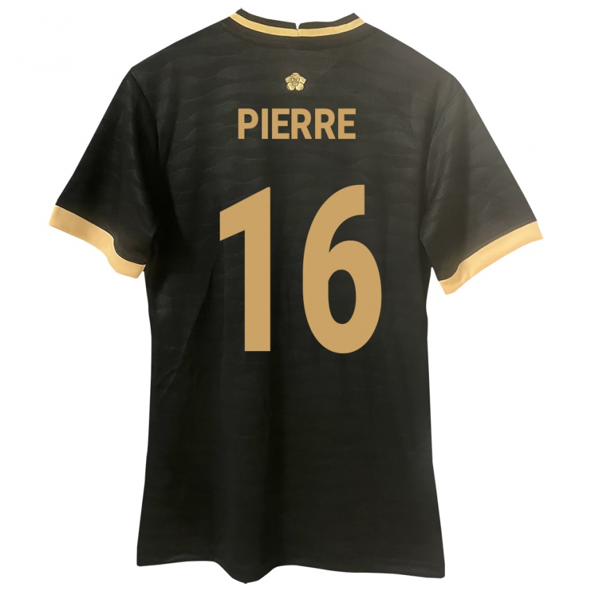 Kinder Panama Jael Pierre #16 Schwarz Auswärtstrikot Trikot 24-26 T-Shirt Belgien