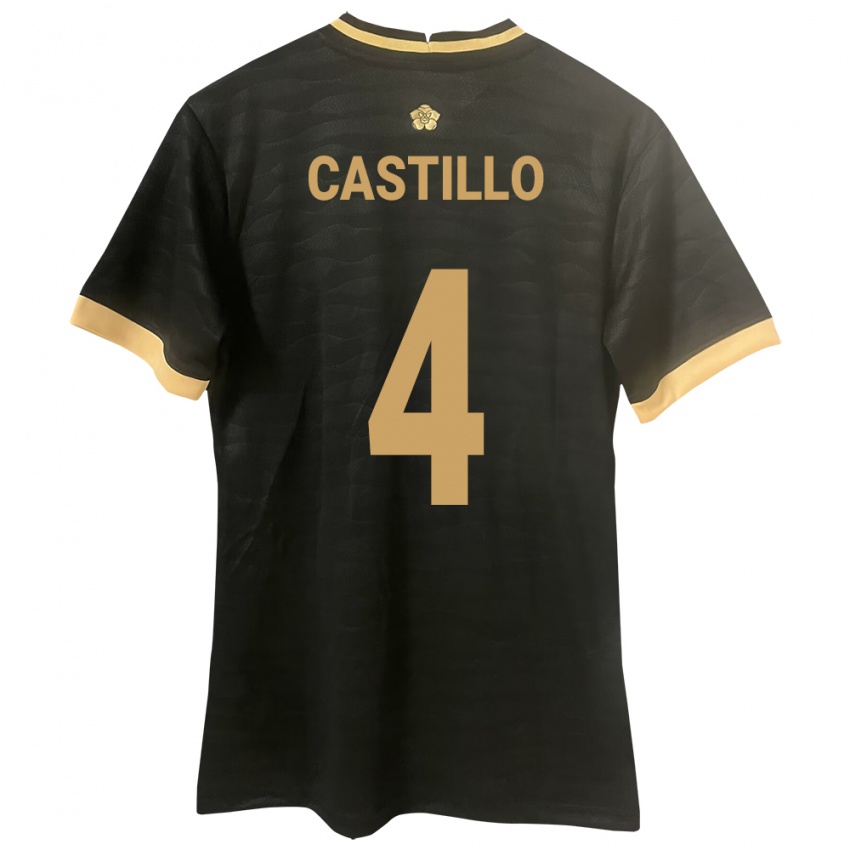 Kinder Panama Katherine Castillo #4 Schwarz Auswärtstrikot Trikot 24-26 T-Shirt Belgien