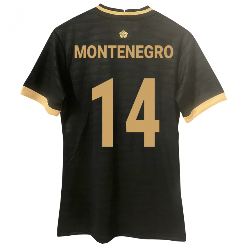 Kinder Panama Carmen Montenegro #14 Schwarz Auswärtstrikot Trikot 24-26 T-Shirt Belgien