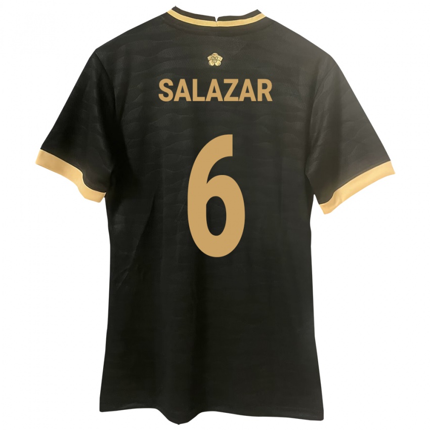 Kinder Panama Deysiré Salazar #6 Schwarz Auswärtstrikot Trikot 24-26 T-Shirt Belgien