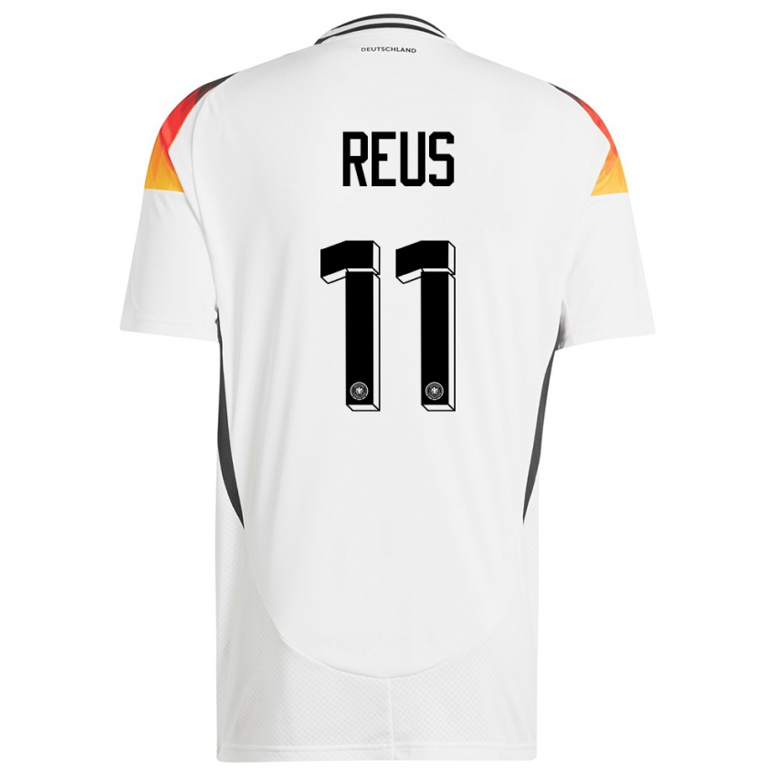 Homme Maillot Allemagne Marco Reus #11 Blanc Tenues Domicile 24-26 T-Shirt Belgique