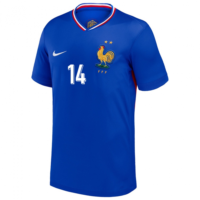 Homme Maillot France Charlotte Bilbault #14 Bleu Tenues Domicile 24-26 T-Shirt Belgique