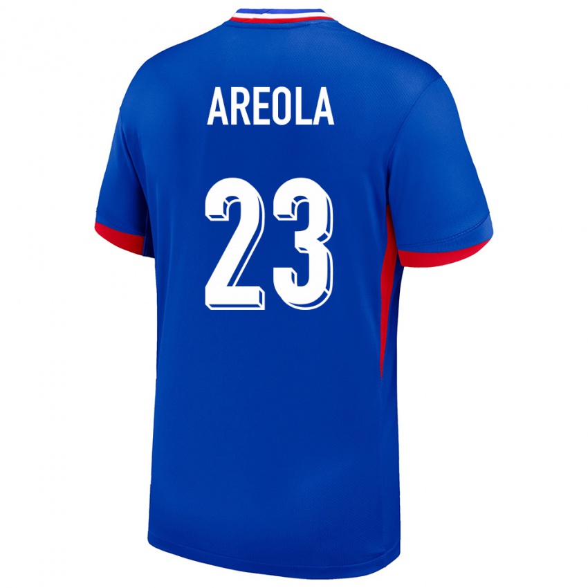 Homme Maillot France Alphonse Areola #23 Bleu Tenues Domicile 24-26 T-Shirt Belgique