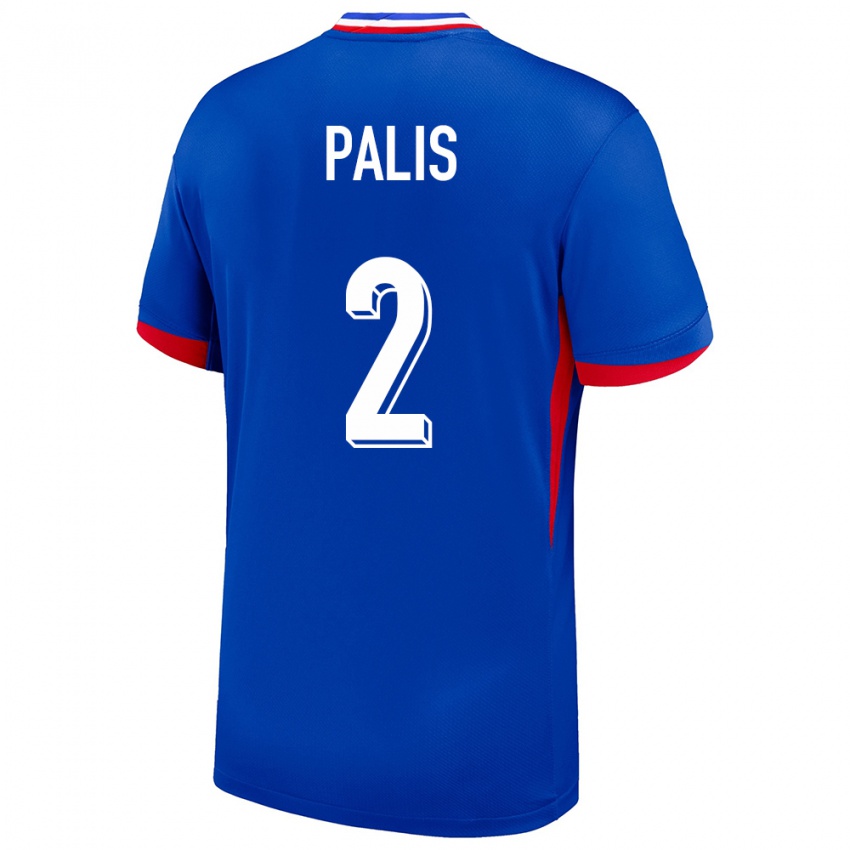 Homme Maillot France Ella Palis #2 Bleu Tenues Domicile 24-26 T-Shirt Belgique