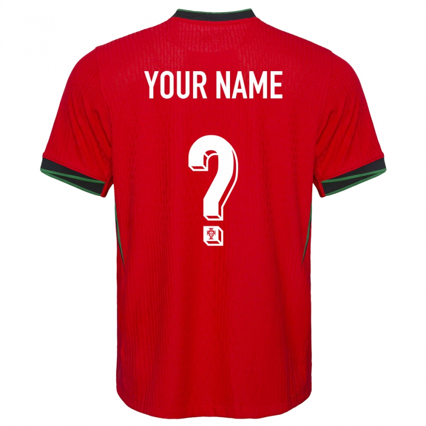 Heren Portugal Uw Naam #0 Rood Thuisshirt Thuistenue 24-26 T-Shirt België