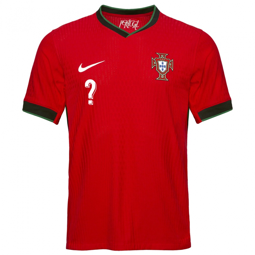 Homme Maillot Portugal Votre Nom #0 Rouge Tenues Domicile 24-26 T-Shirt Belgique