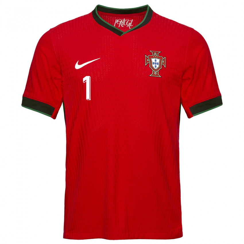 Homme Maillot Portugal Ines Pereira #1 Rouge Tenues Domicile 24-26 T-Shirt Belgique