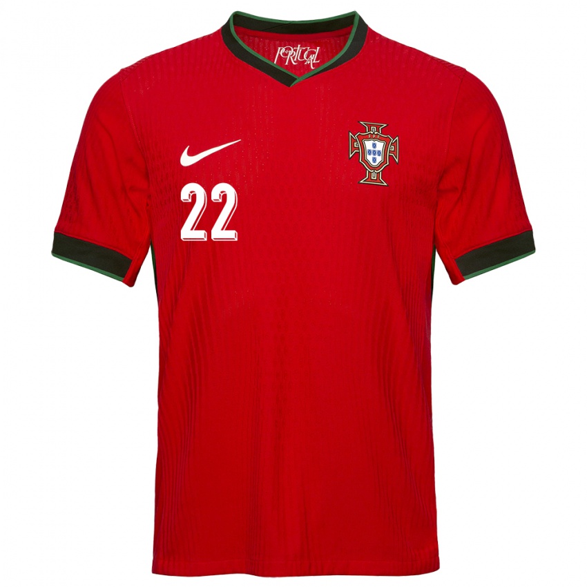 Homme Maillot Portugal Goncalo Tabuaco #22 Rouge Tenues Domicile 24-26 T-Shirt Belgique