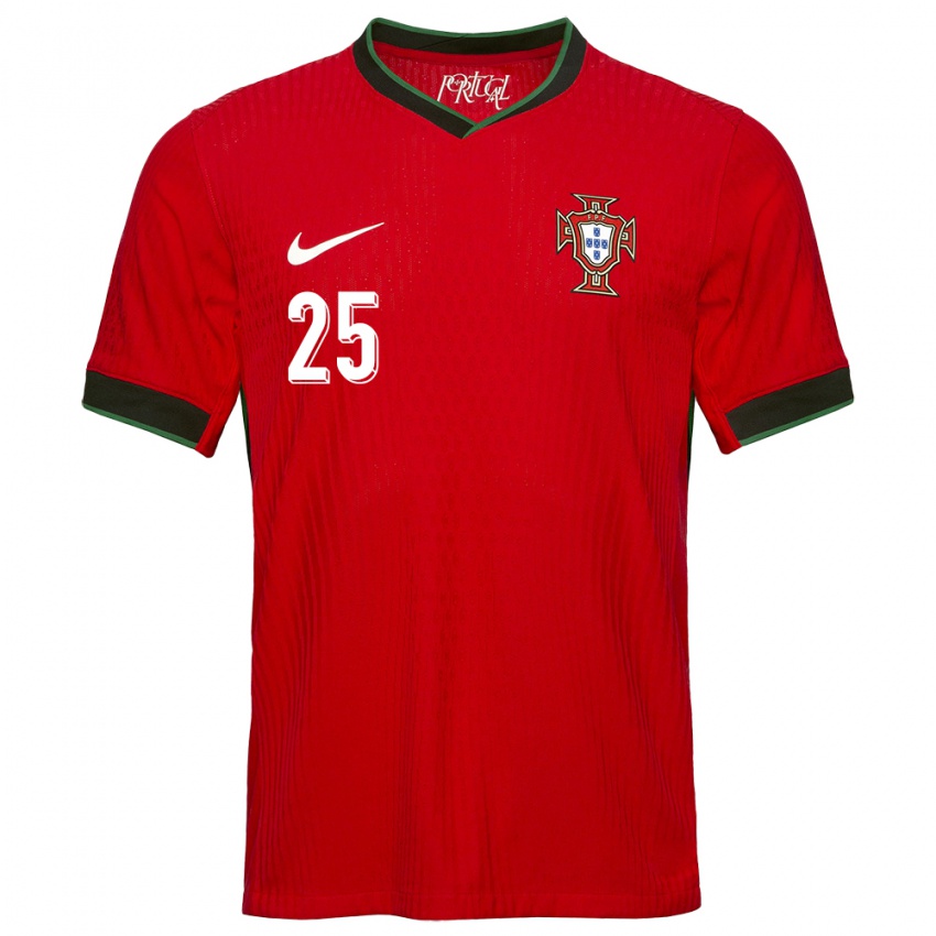 Homme Maillot Portugal Pedro Neto #25 Rouge Tenues Domicile 24-26 T-Shirt Belgique