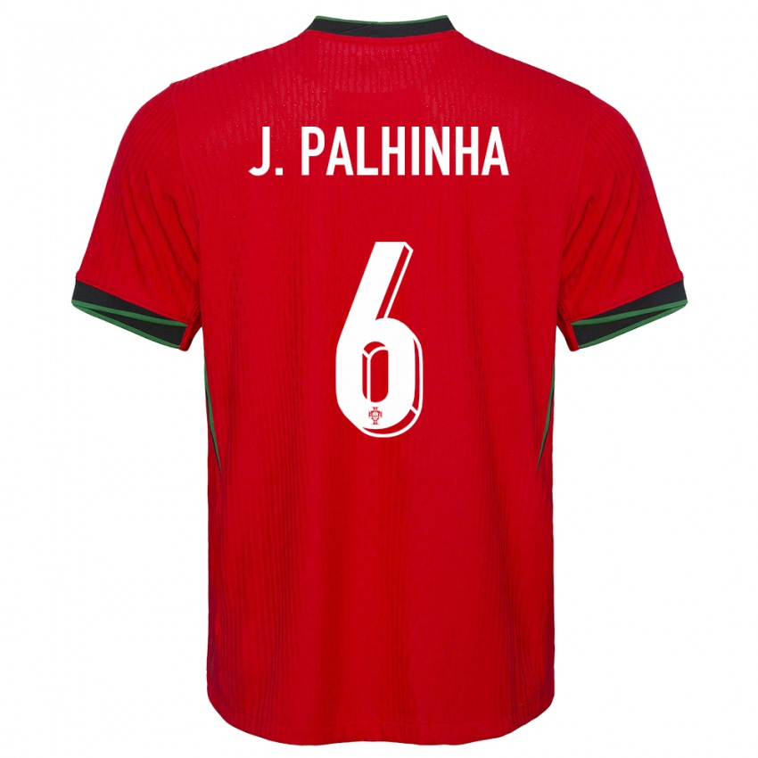 Homme Maillot Portugal Joao Palhinha #6 Rouge Tenues Domicile 24-26 T-Shirt Belgique