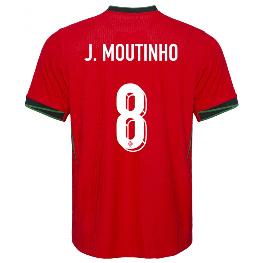 Homme Maillot Portugal Joao Moutinho #8 Rouge Tenues Domicile 24-26 T-Shirt Belgique