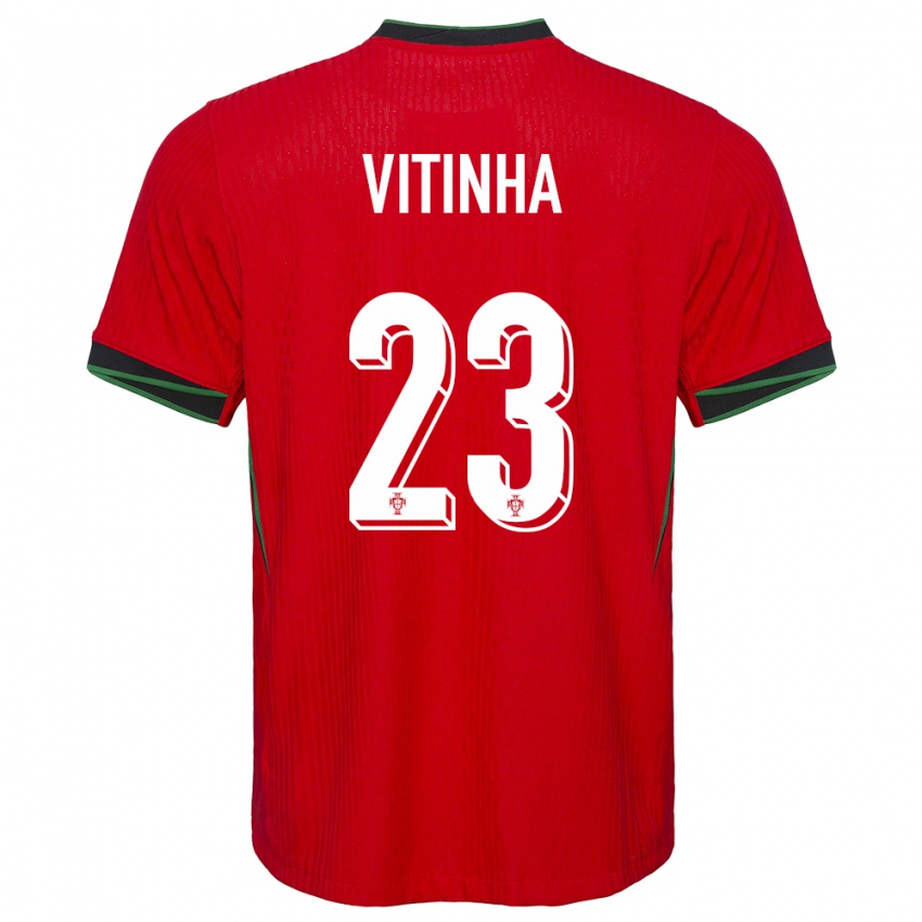 Herren Portugal Vitinha #23 Rot Heimtrikot Trikot 24-26 T-Shirt Belgien