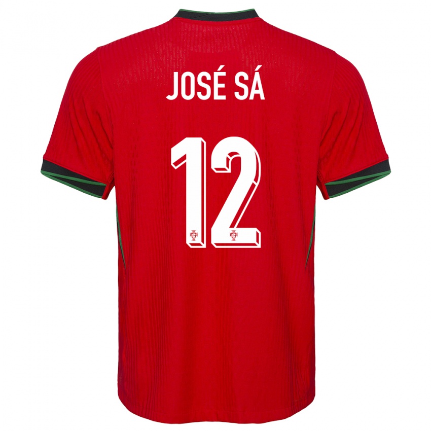 Heren Portugal Jose Sa #12 Rood Thuisshirt Thuistenue 24-26 T-Shirt België