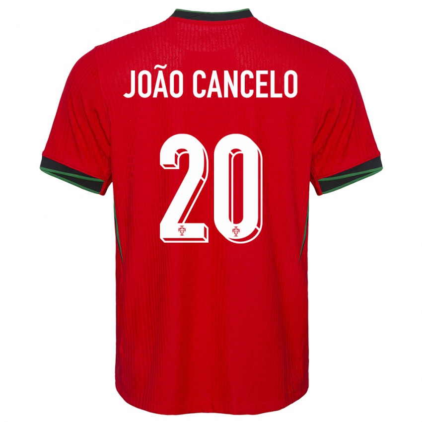 Homme Maillot Portugal Joao Cancelo #20 Rouge Tenues Domicile 24-26 T-Shirt Belgique