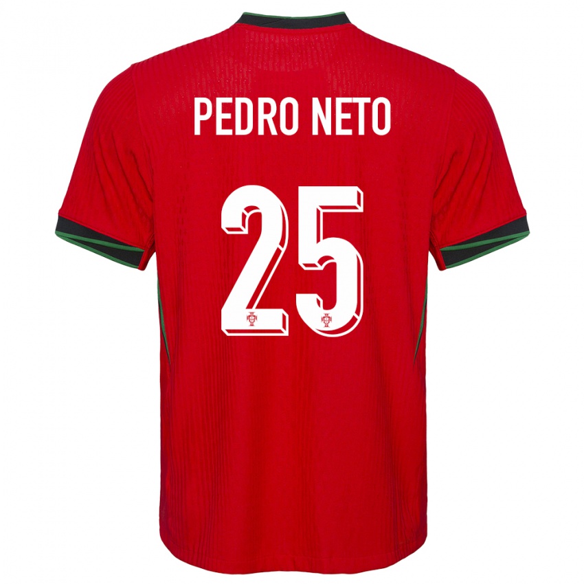 Homme Maillot Portugal Pedro Neto #25 Rouge Tenues Domicile 24-26 T-Shirt Belgique