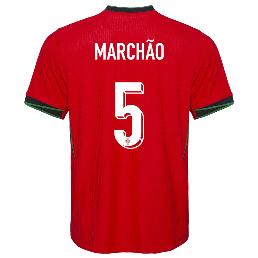 Heren Portugal Joana Marchao #5 Rood Thuisshirt Thuistenue 24-26 T-Shirt België