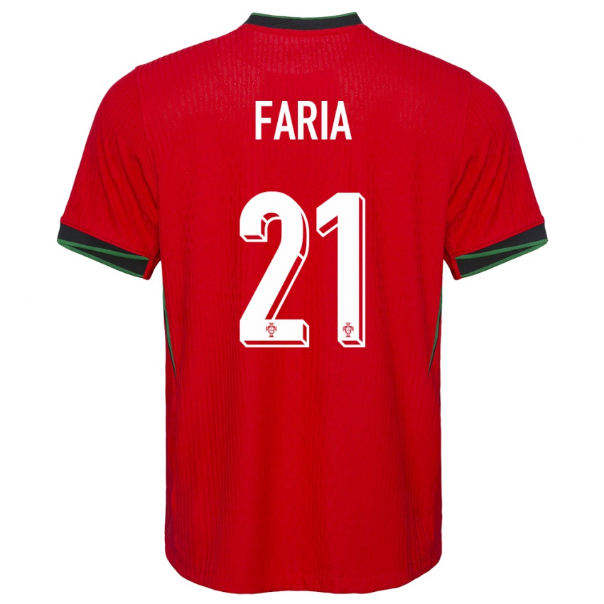 Heren Portugal Andreia Faria #21 Rood Thuisshirt Thuistenue 24-26 T-Shirt België