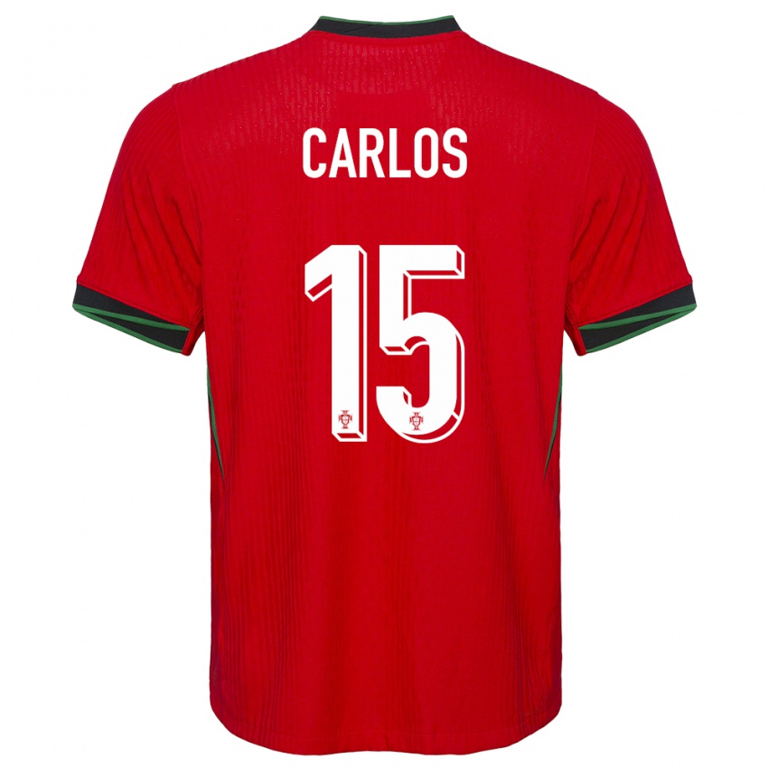 Homme Maillot Portugal Ze Carlos #15 Rouge Tenues Domicile 24-26 T-Shirt Belgique