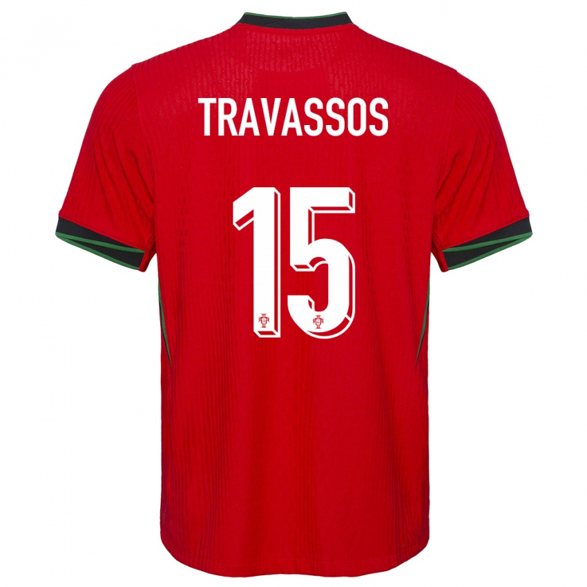 Homme Maillot Portugal Diogo Travassos #15 Rouge Tenues Domicile 24-26 T-Shirt Belgique