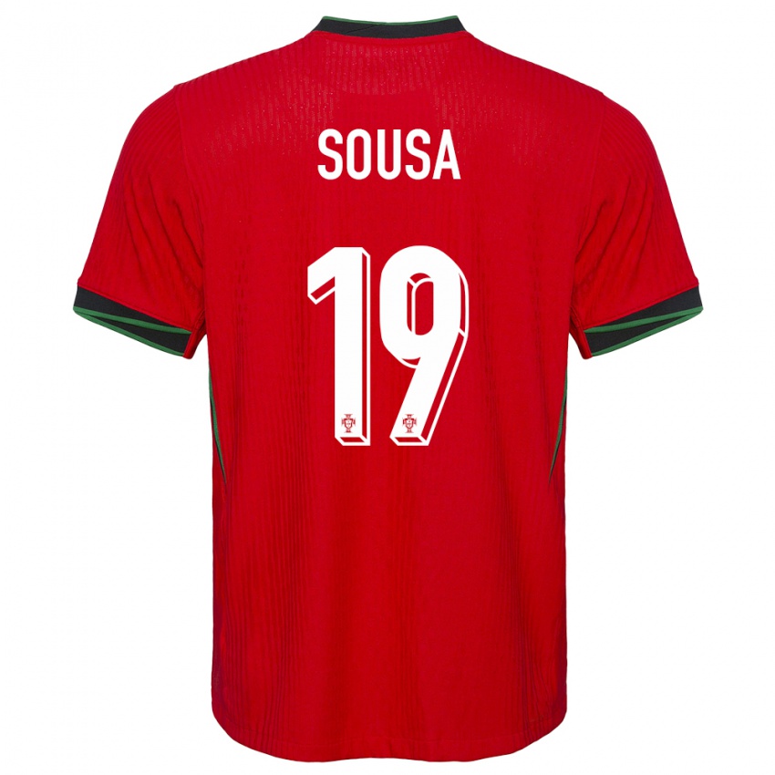 Homme Maillot Portugal Goncalo Sousa #19 Rouge Tenues Domicile 24-26 T-Shirt Belgique