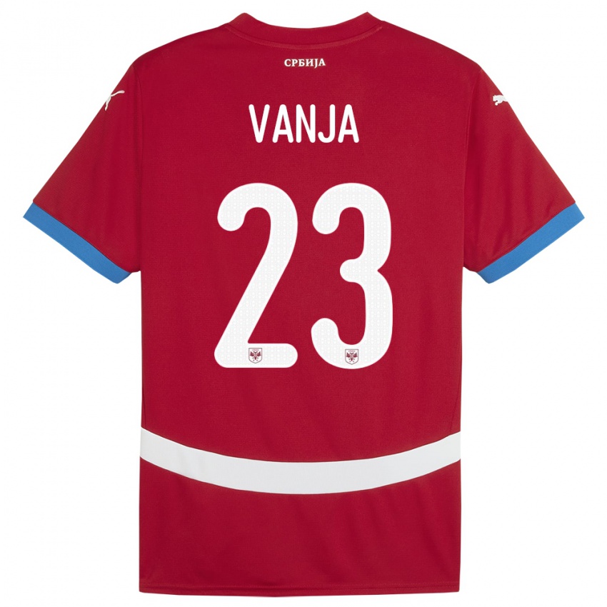 Heren Servië Vanja Milinkovic-Savic #23 Rood Thuisshirt Thuistenue 24-26 T-Shirt België