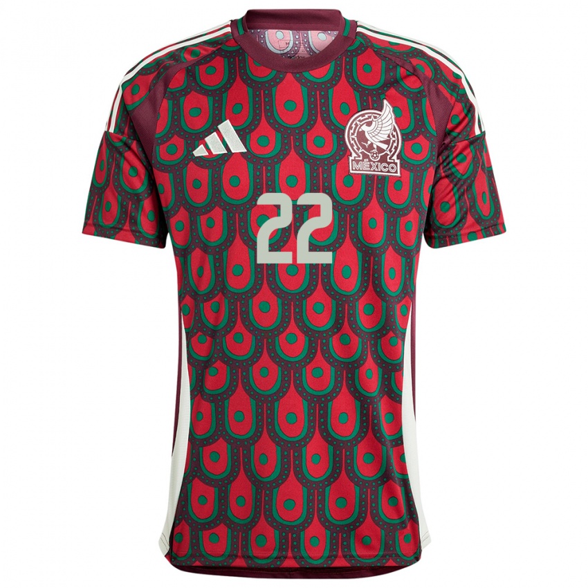 Heren Mexico Diana Garcia #22 Kastanjebruin Thuisshirt Thuistenue 24-26 T-Shirt België