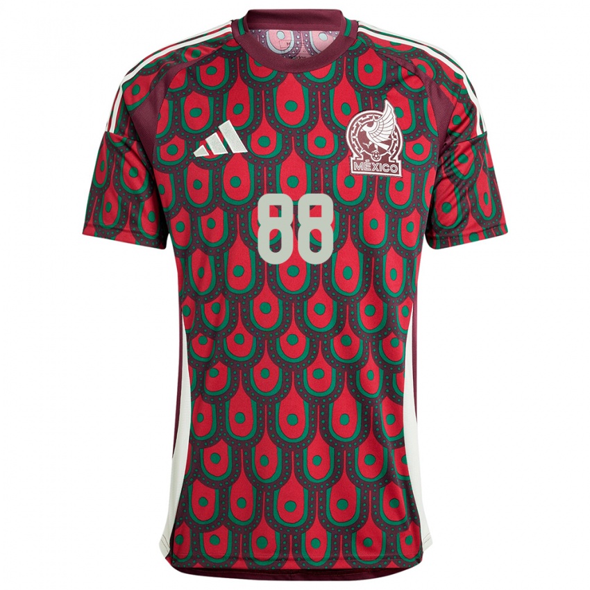 Heren Mexico Maricarmen Reyes #88 Kastanjebruin Thuisshirt Thuistenue 24-26 T-Shirt België