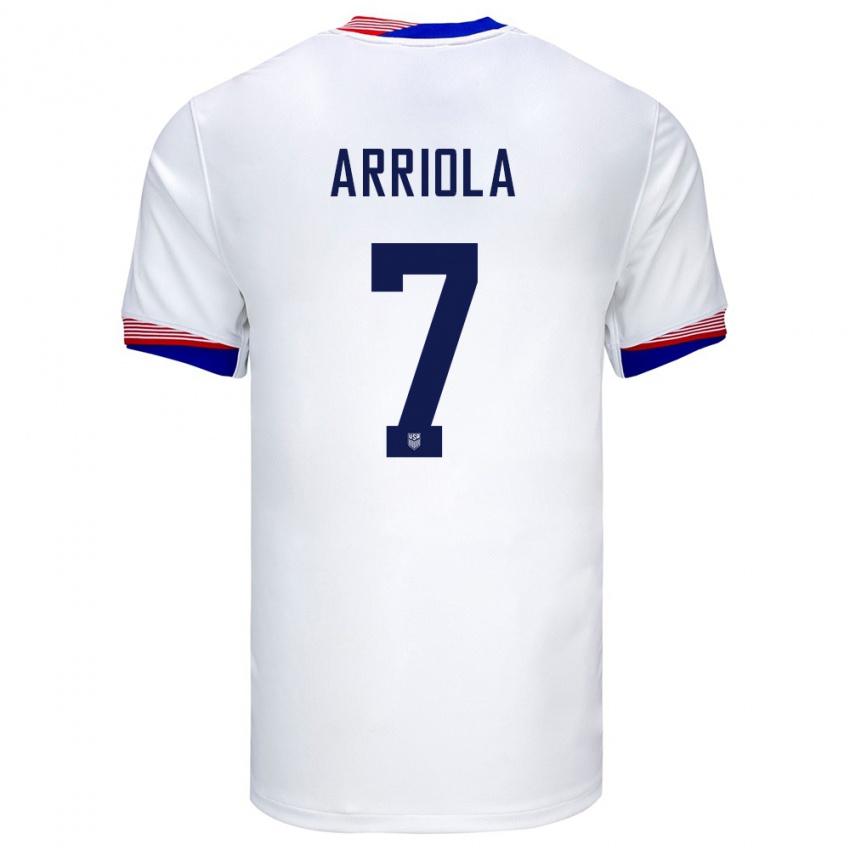 Heren Verenigde Staten Paul Arriola #7 Wit Thuisshirt Thuistenue 24-26 T-Shirt België