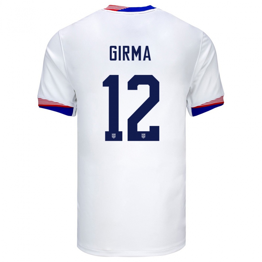 Heren Verenigde Staten Naomi Girma #12 Wit Thuisshirt Thuistenue 24-26 T-Shirt België