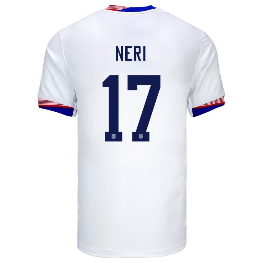 Heren Verenigde Staten Rodrigo Neri #17 Wit Thuisshirt Thuistenue 24-26 T-Shirt België