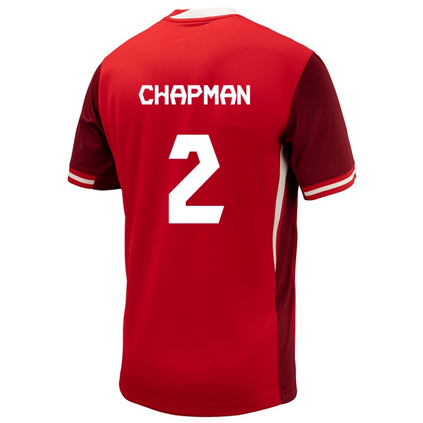 Homme Maillot Canada Allysha Chapman #2 Rouge Tenues Domicile 24-26 T-Shirt Belgique