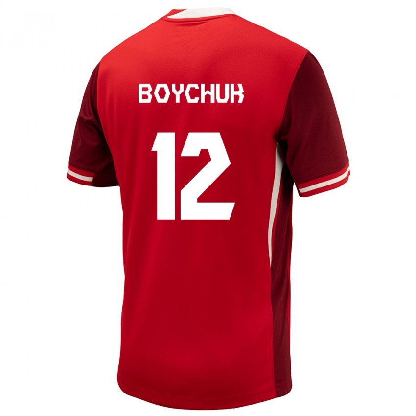 Homme Maillot Canada Tanya Boychuk #12 Rouge Tenues Domicile 24-26 T-Shirt Belgique
