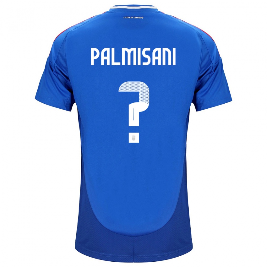 Heren Italië Lorenzo Palmisani #0 Blauw Thuisshirt Thuistenue 24-26 T-Shirt België