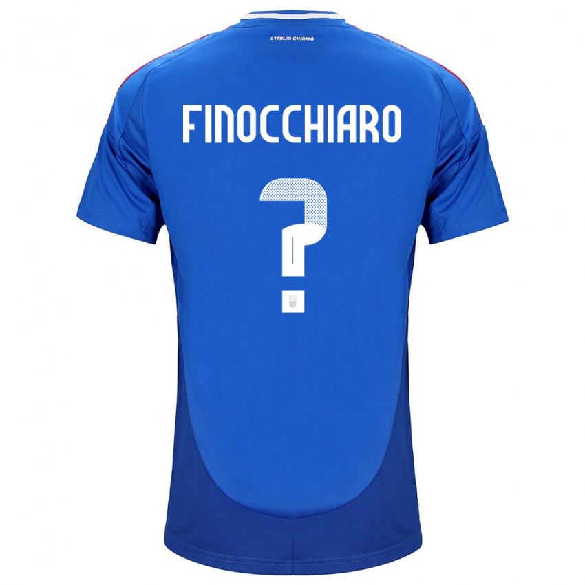 Heren Italië Gabriele Finocchiaro #0 Blauw Thuisshirt Thuistenue 24-26 T-Shirt België