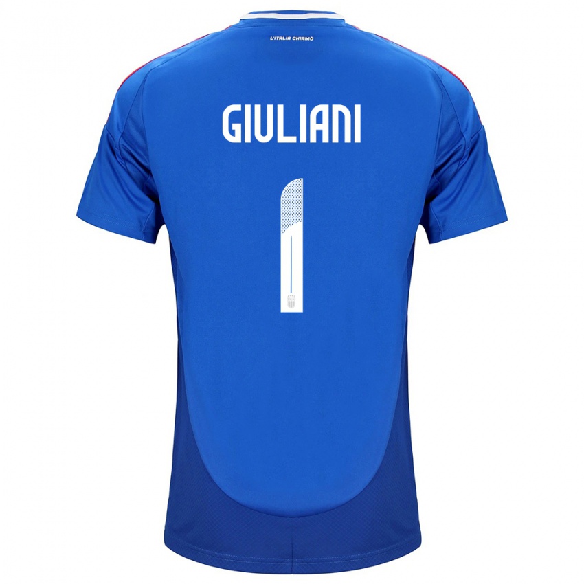 Heren Italië Laura Giuliani #1 Blauw Thuisshirt Thuistenue 24-26 T-Shirt België