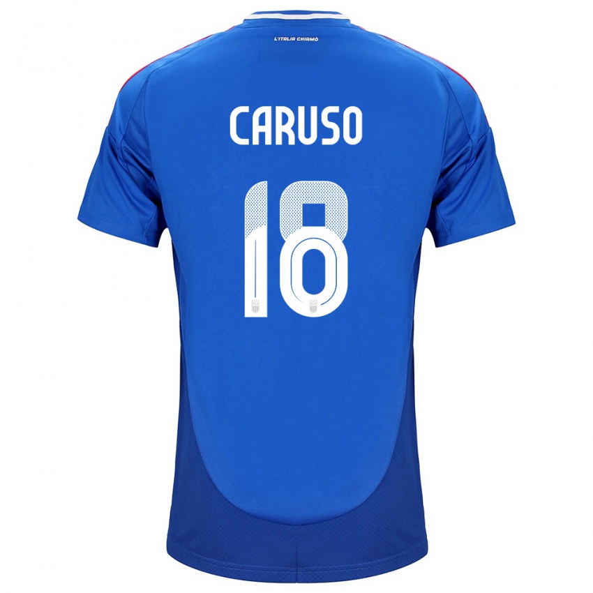 Heren Italië Arianna Caruso #18 Blauw Thuisshirt Thuistenue 24-26 T-Shirt België