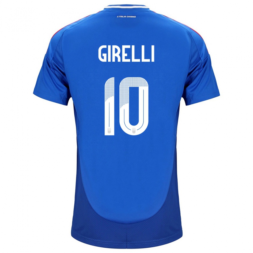 Homme Maillot Italie Cristiana Girelli #10 Bleu Tenues Domicile 24-26 T-Shirt Belgique