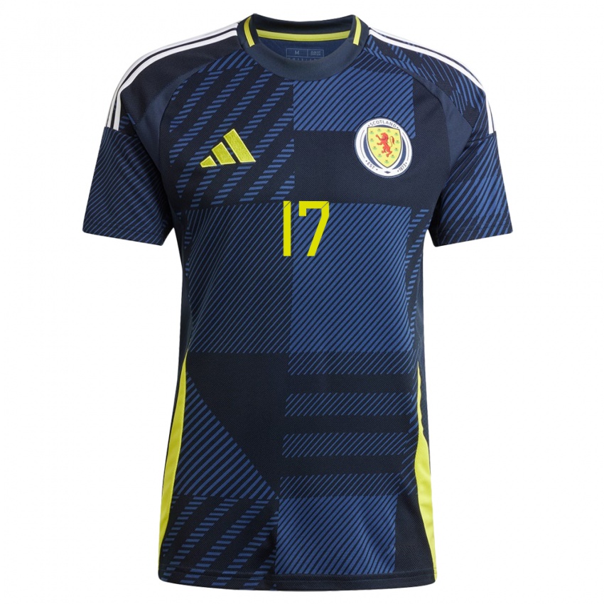 Herren Schottland Christie Harrison-Murray #17 Dunkelblau Heimtrikot Trikot 24-26 T-Shirt Belgien