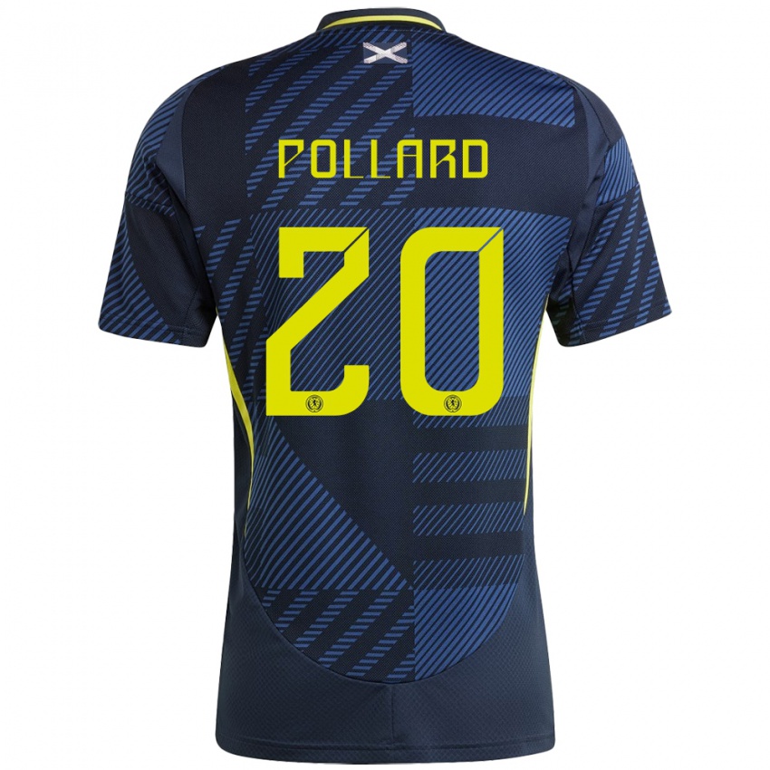 Herren Schottland Lancelot Pollard #20 Dunkelblau Heimtrikot Trikot 24-26 T-Shirt Belgien