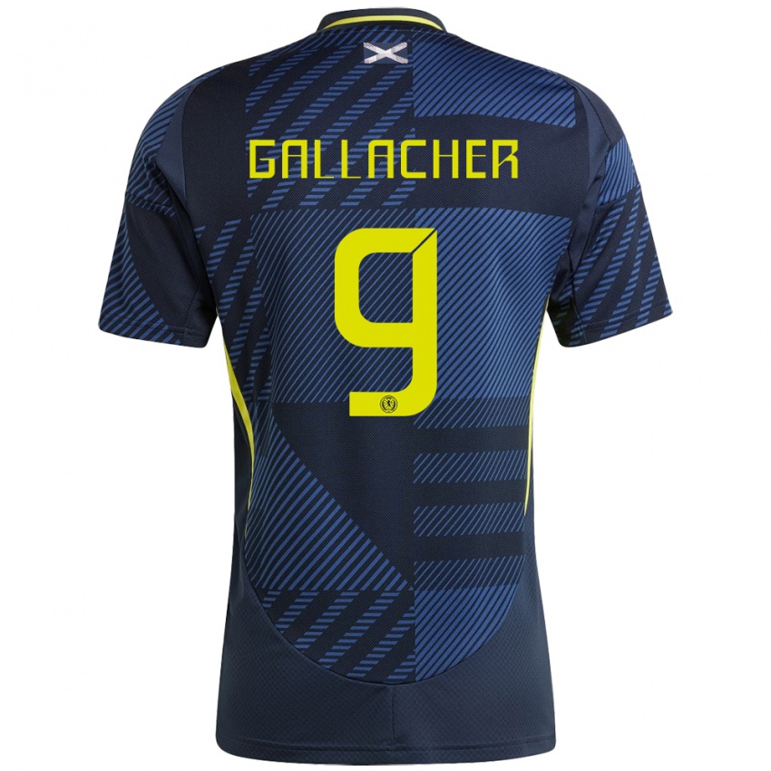 Herren Schottland Amy Gallacher #9 Dunkelblau Heimtrikot Trikot 24-26 T-Shirt Belgien