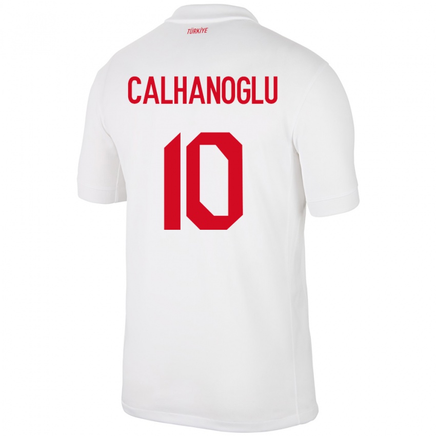 Heren Turkije Hakan Çalhanoğlu #10 Wit Thuisshirt Thuistenue 24-26 T-Shirt België