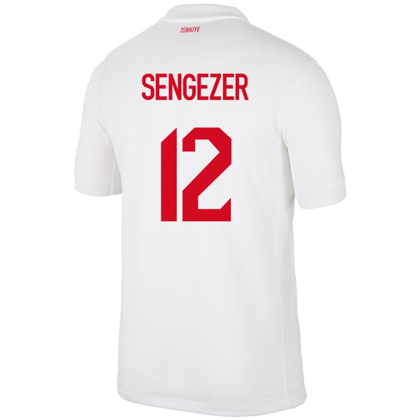 Heren Turkije Muhammed Şengezer #12 Wit Thuisshirt Thuistenue 24-26 T-Shirt België