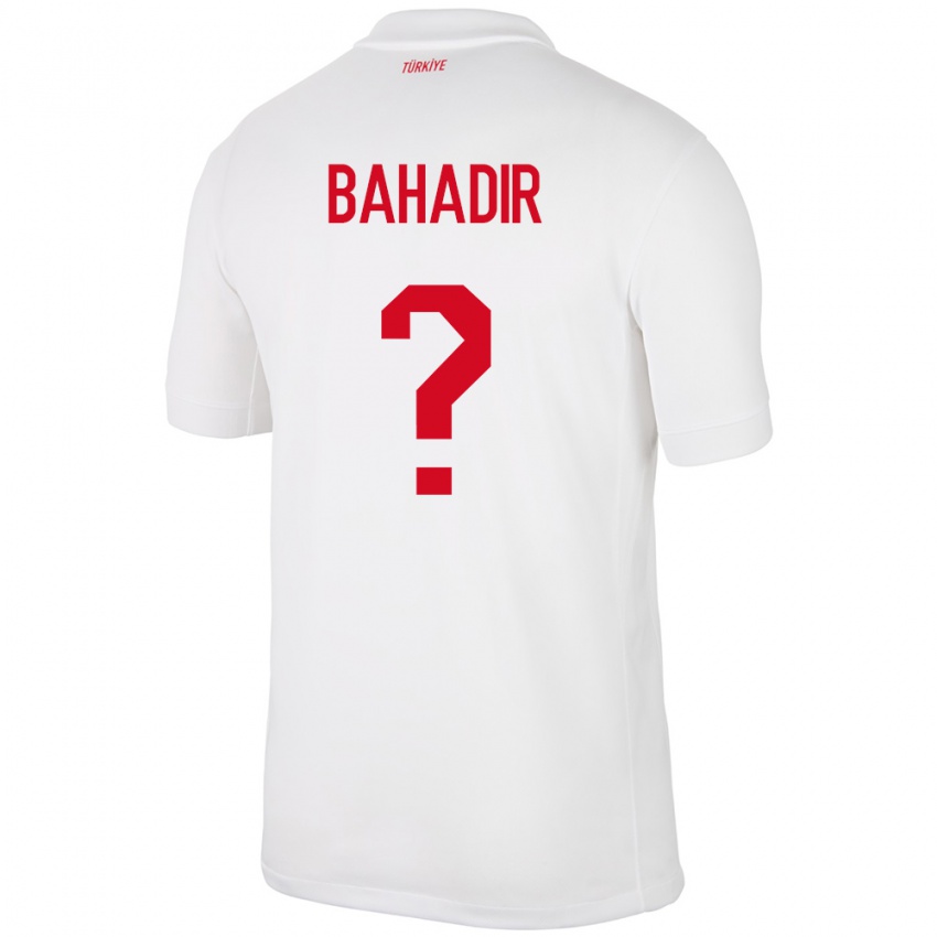 Homme Maillot Turquie Arda Bahadir #0 Blanc Tenues Domicile 24-26 T-Shirt Belgique