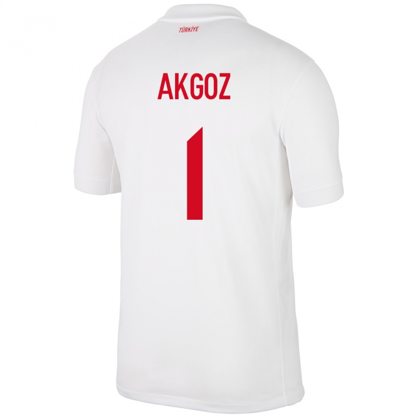 Herren Türkei Selda Akgöz #1 Weiß Heimtrikot Trikot 24-26 T-Shirt Belgien