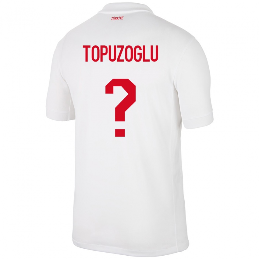 Homme Maillot Turquie Berna Topuzoğlu #0 Blanc Tenues Domicile 24-26 T-Shirt Belgique