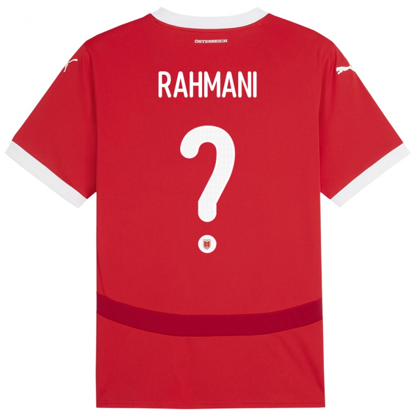 Heren Oostenrijk Edvin Rahmani #0 Rood Thuisshirt Thuistenue 24-26 T-Shirt België