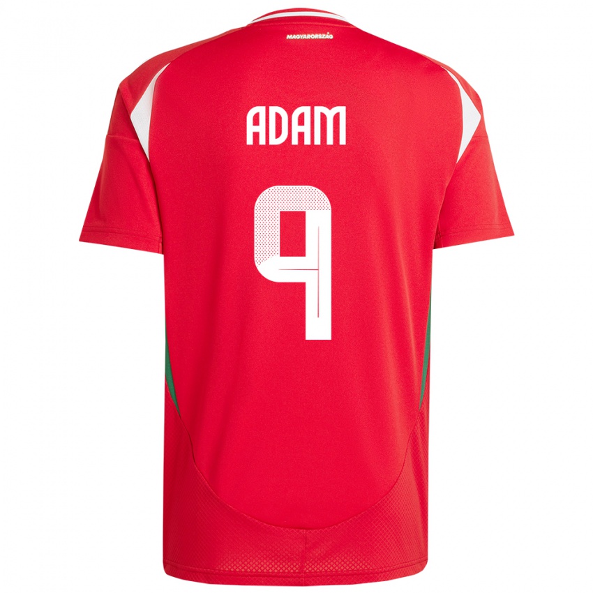 Heren Hongarije Martin Ádám #9 Rood Thuisshirt Thuistenue 24-26 T-Shirt België