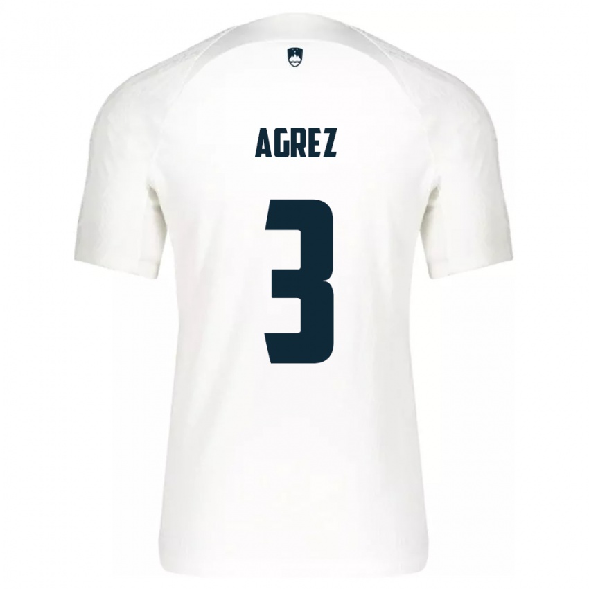 Heren Slovenië Sara Agrež #3 Wit Thuisshirt Thuistenue 24-26 T-Shirt België