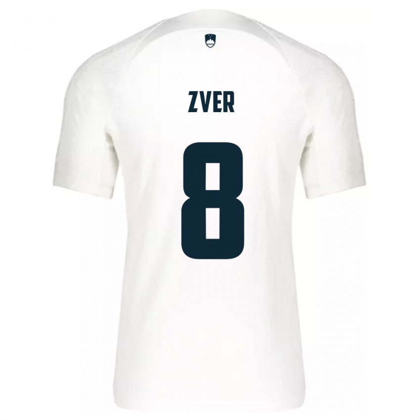 Heren Slovenië Mateja Zver #8 Wit Thuisshirt Thuistenue 24-26 T-Shirt België